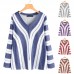 Women Casual V  Neck Long Sleeve Sweaters